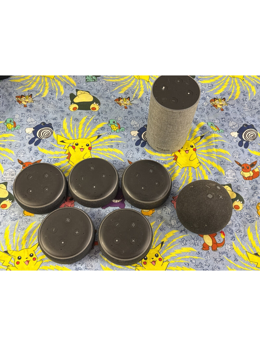 Amazon Echo 2nd Dot 3 & dot 5 Lot of 7 Tested Working No Cords